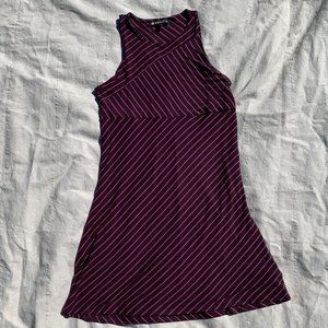 Athleta Santorini Dress Striped Plum NWOT Size MP
